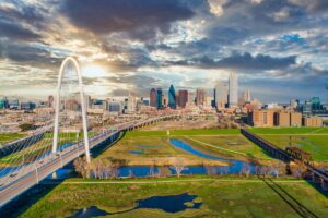 image of beautiful countryside and metropolitan cityscape in the background for those finding an anxiety treatment center in Plano, Texas