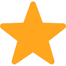 A golden yellow five-pointed star centered on a white background